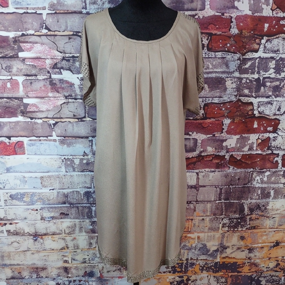 Forever 21 Studded Silky Tee Shirt Dress
